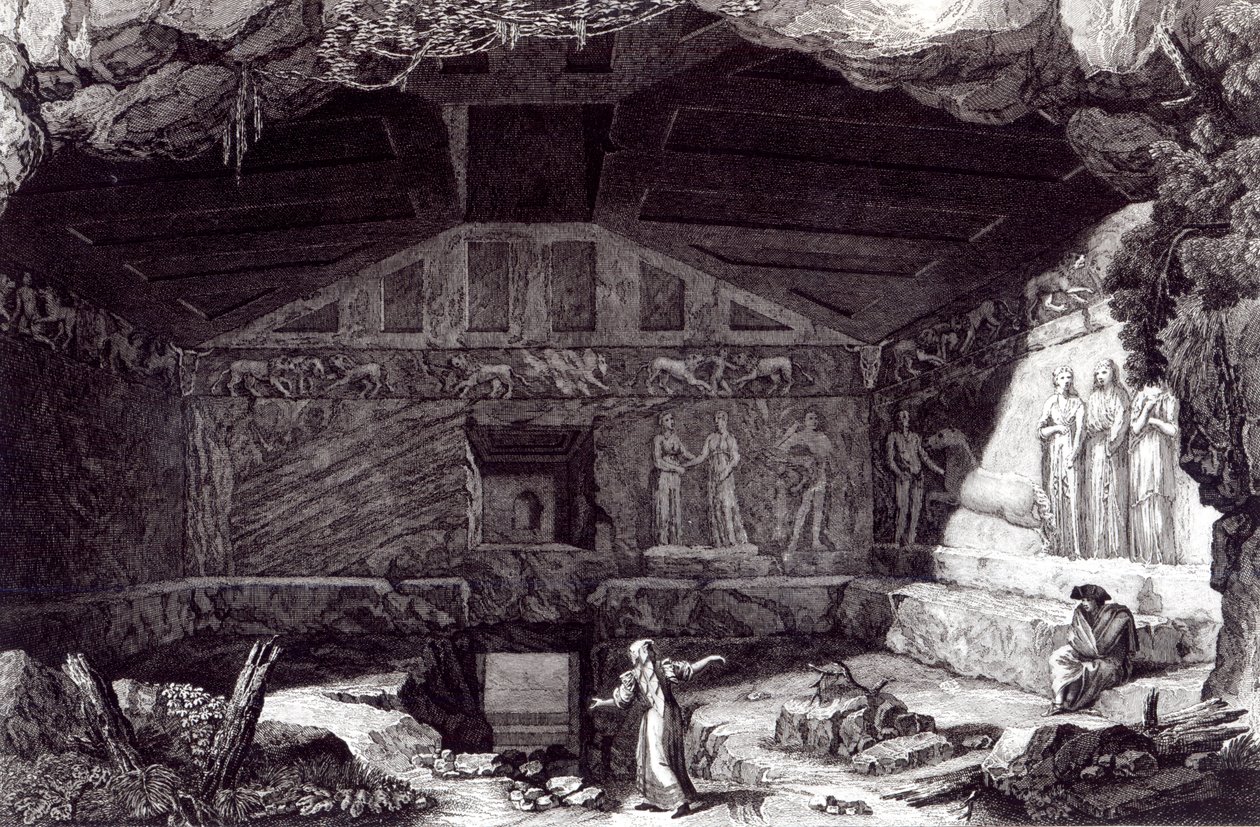 Etruskisk grav, ca. 1780 af Franciszek Smuglewicz
