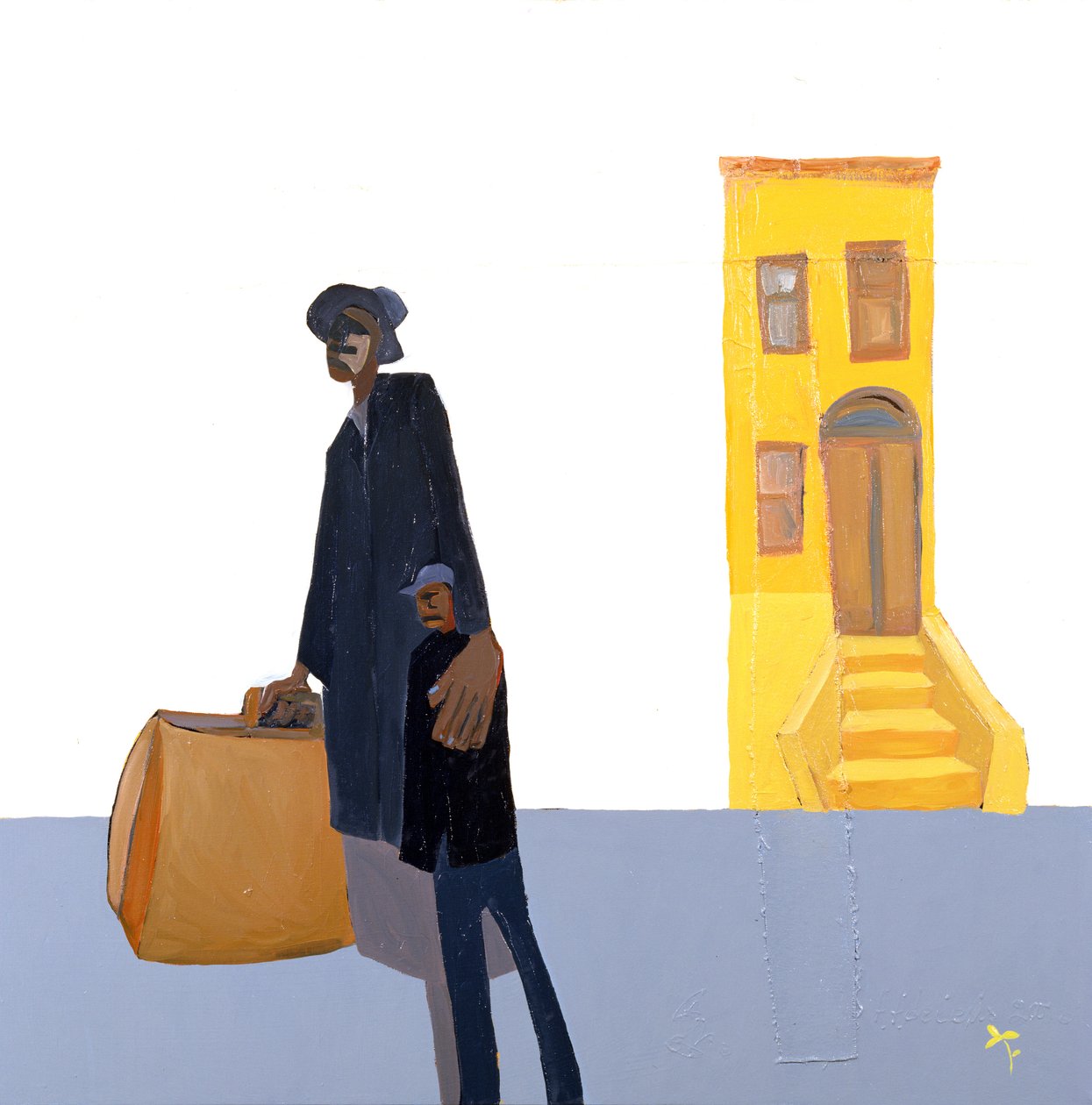 Two by Two, 2001 (blandede medier på lærred) af Francks Deceus