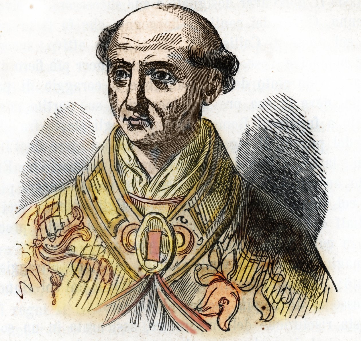 Portræt af pave Saint Calixte II (Gui af Bourgogne, på italiensk Guido dei Conti di Borgogna, Callisto II af Franco Mistrali