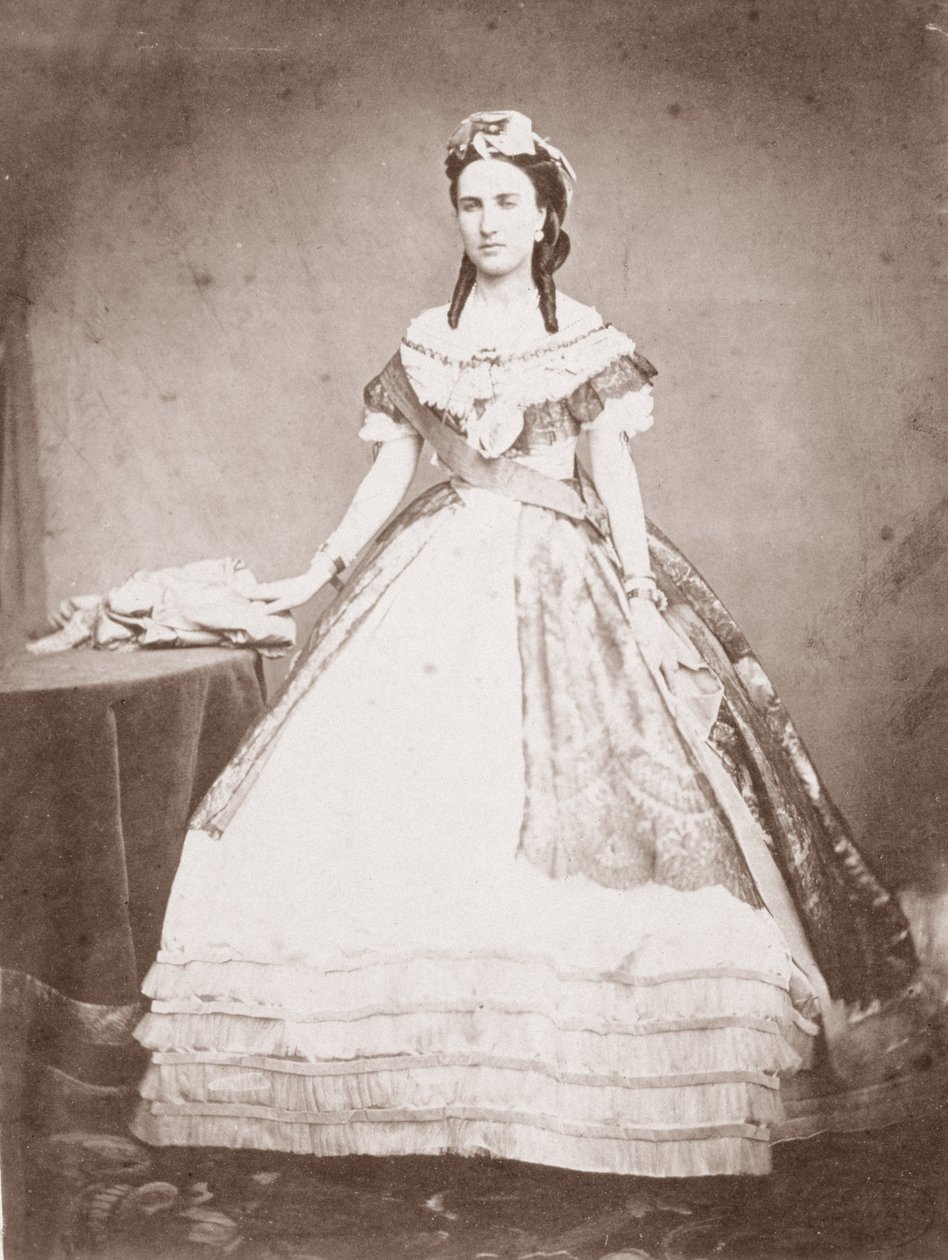 Charlotte af Sachsen-Cobourg-Gotha (1840-1927) Prinsesse af Belgien og kejserinde af Mexico af Francois Aubert