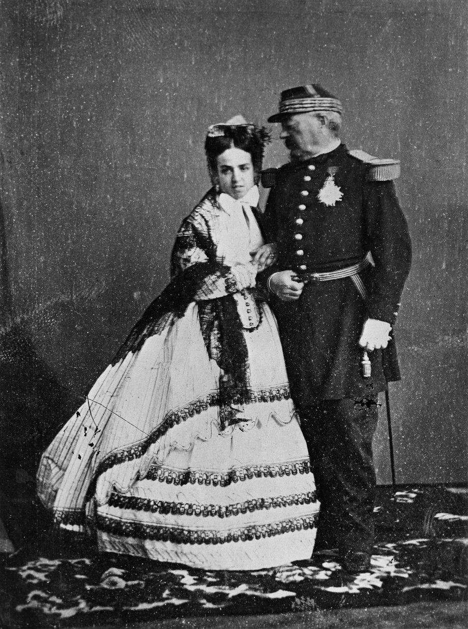 General Achille Bazaine (1811-88) og hans kone, Josepha Pena, sommeren 1865 af Francois Aubert