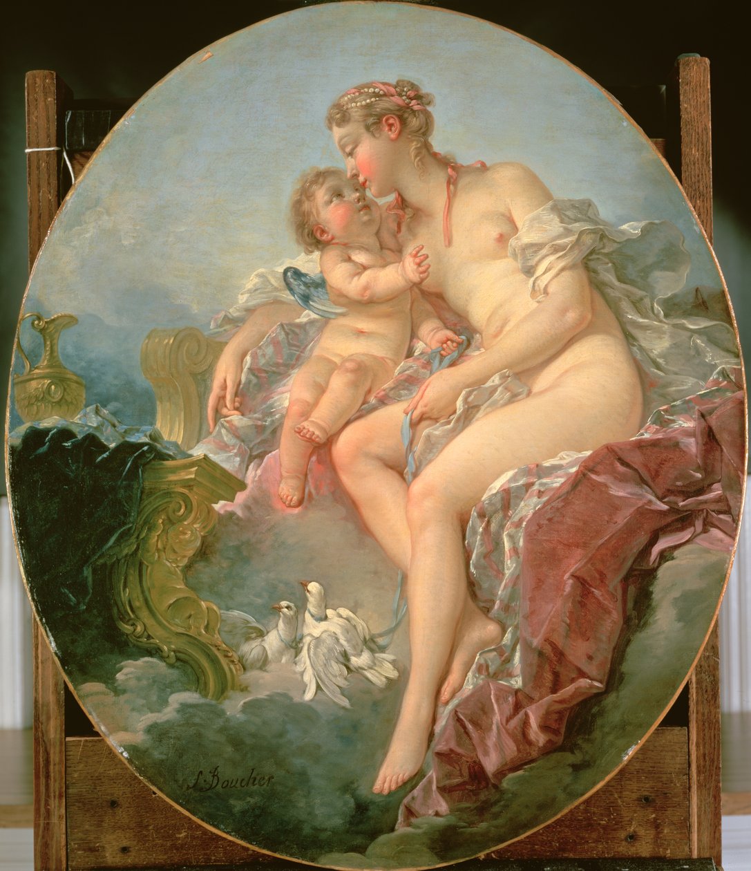 Amor kærtegnende Venus af François Boucher