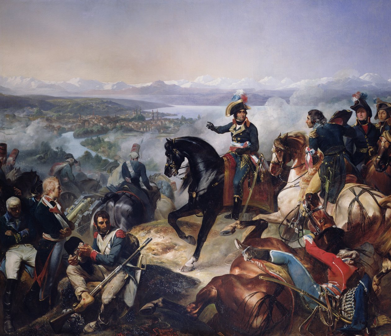 Slaget ved Zürich, 25. september 1799, 1837 af Francois Bouchot