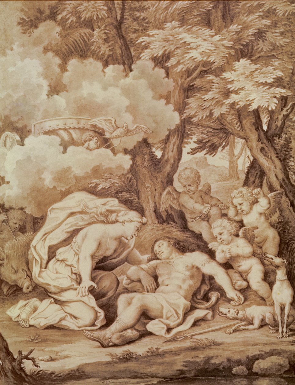 Venus opdager Adonis, fra 