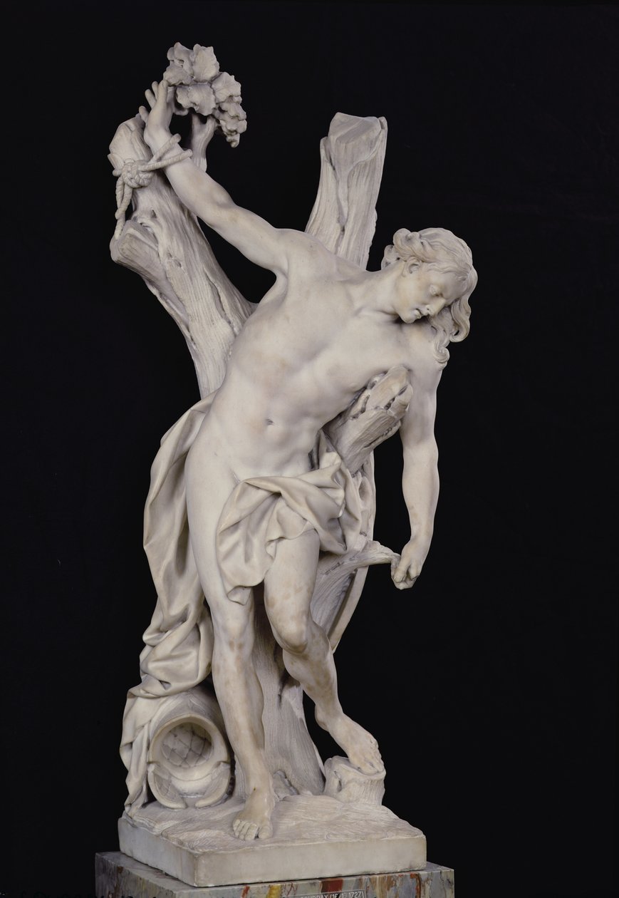St. Sebastian, 1712 (marble) af Francois Coudray