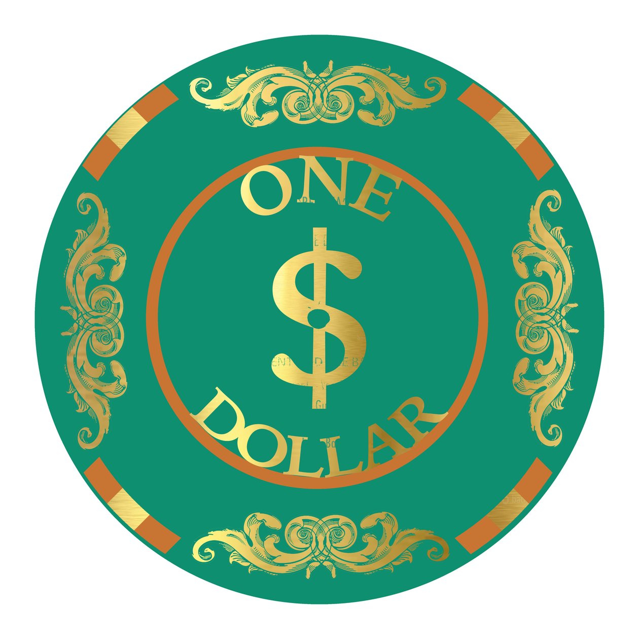 PokerChip $ 1, 2015, digital af Francois Domain
