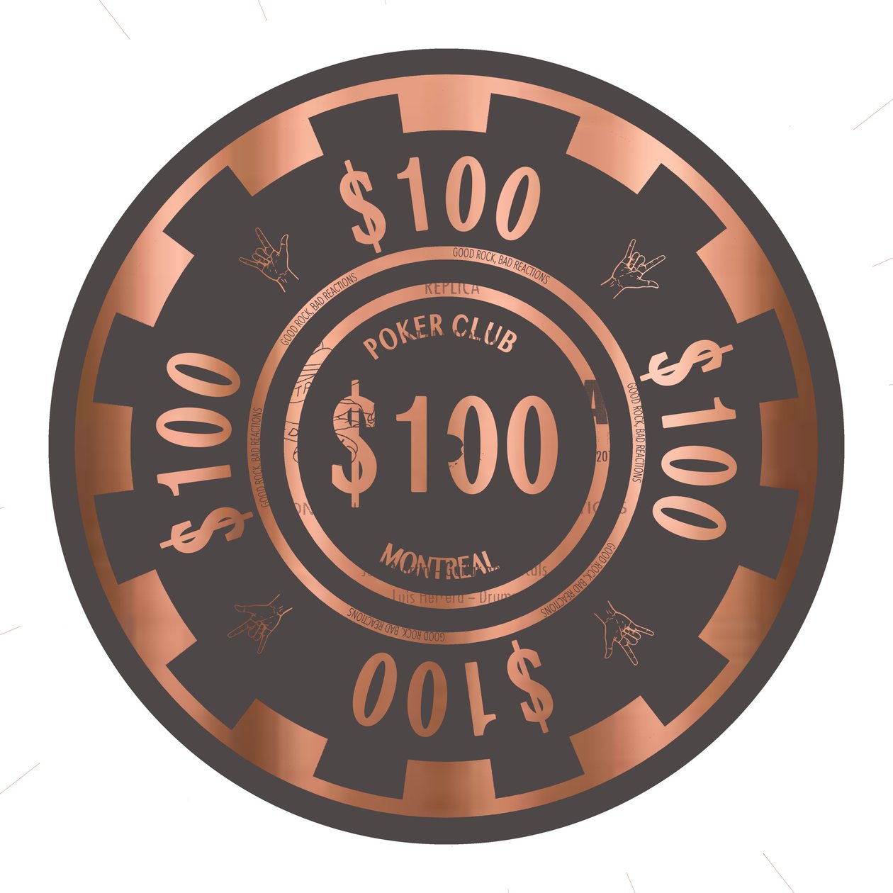 PokerChip $ 100, 2015, digital af Francois Domain