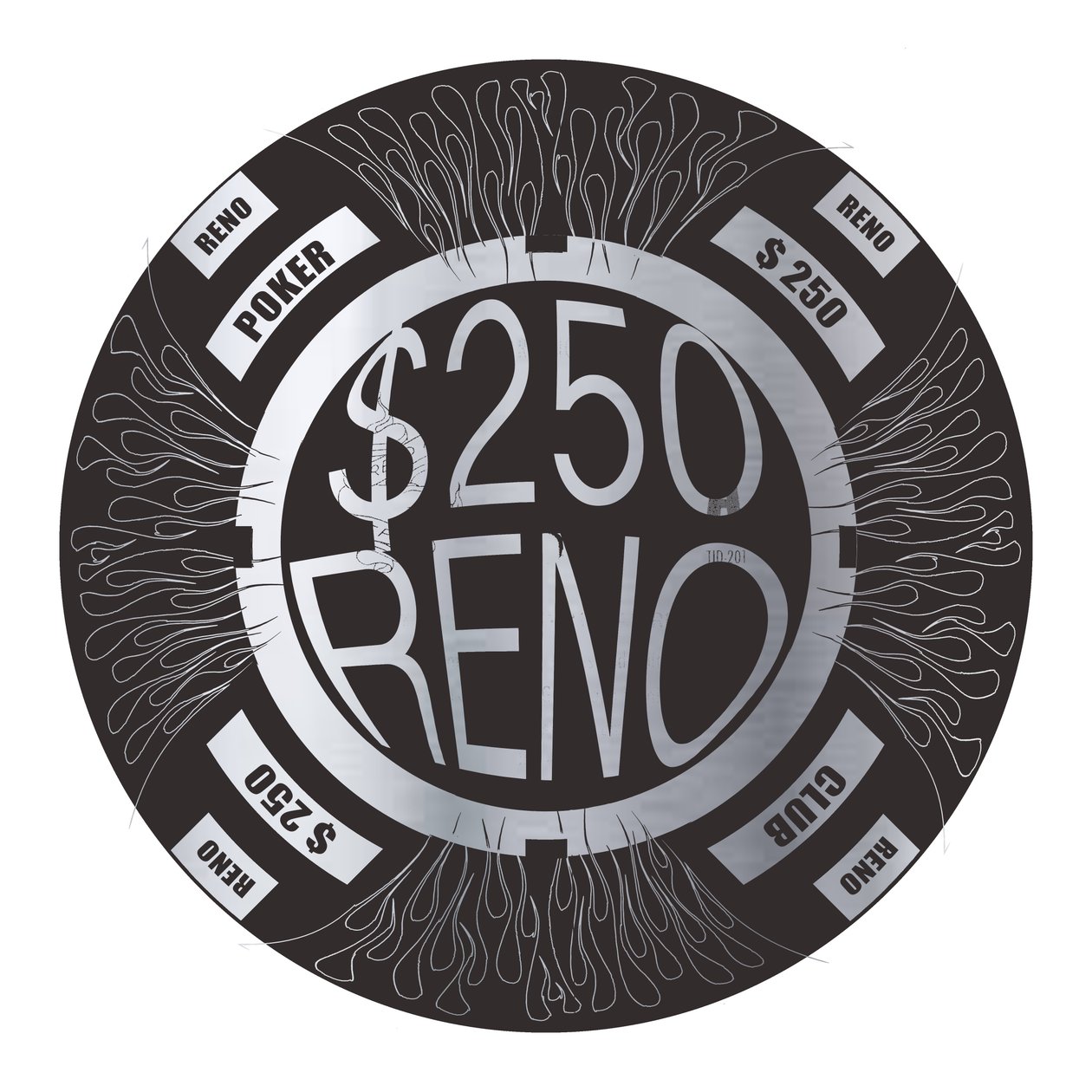 PokerChip $ 250, 2015, digital af Francois Domain