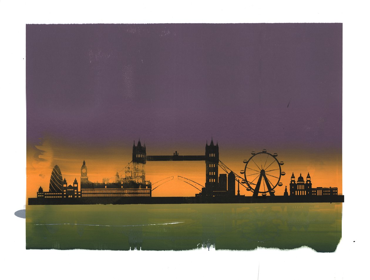 Solnedgang i London af Francois Domain