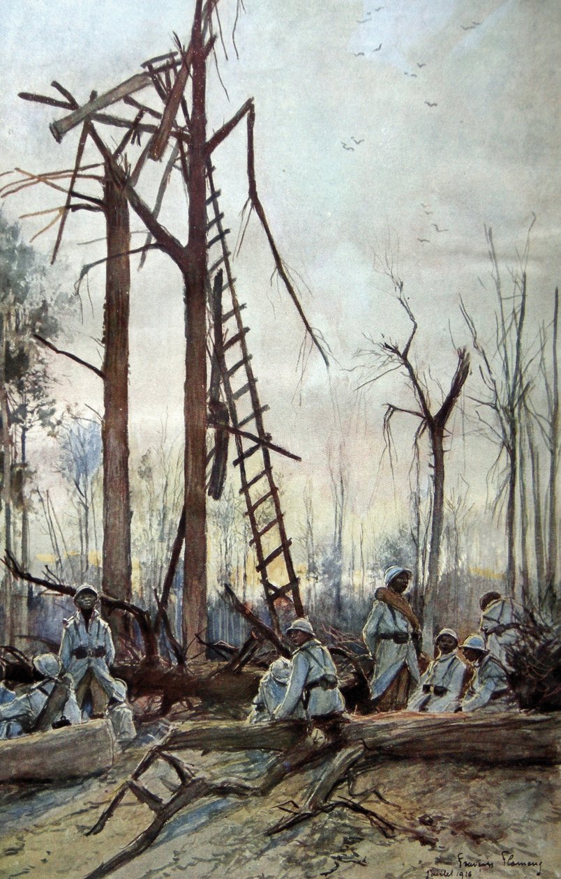 Slaget ved Somme, 1916 af Francois Flameng