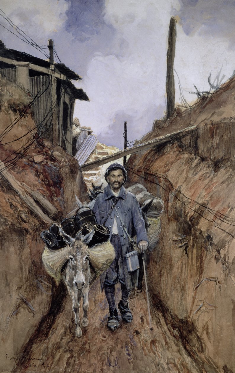 Æslet, Somme, 1916 af Francois Flameng
