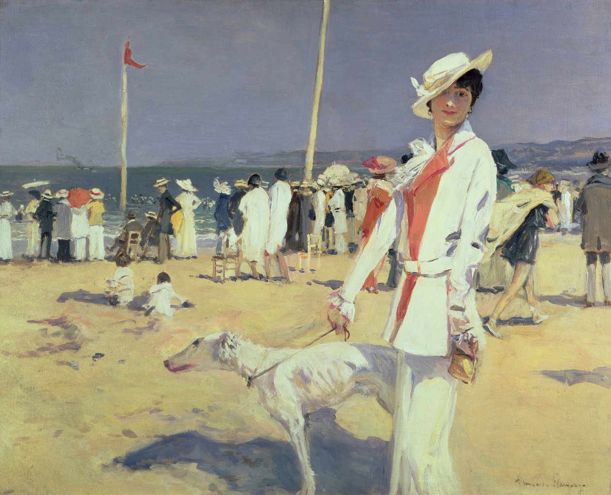 Kvinde ved havet af Francois Flameng