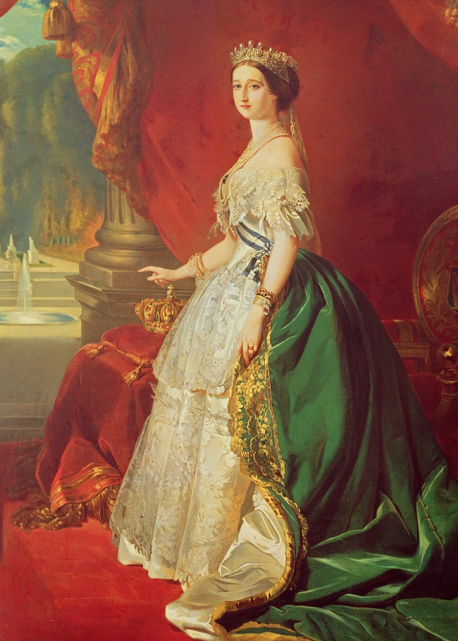 Kejserinde Eugenie (1826-1920) efter et portræt af Francois Xavier Winterhalter (1806-73) af Francois Gabriel Guillaume Lepaulle