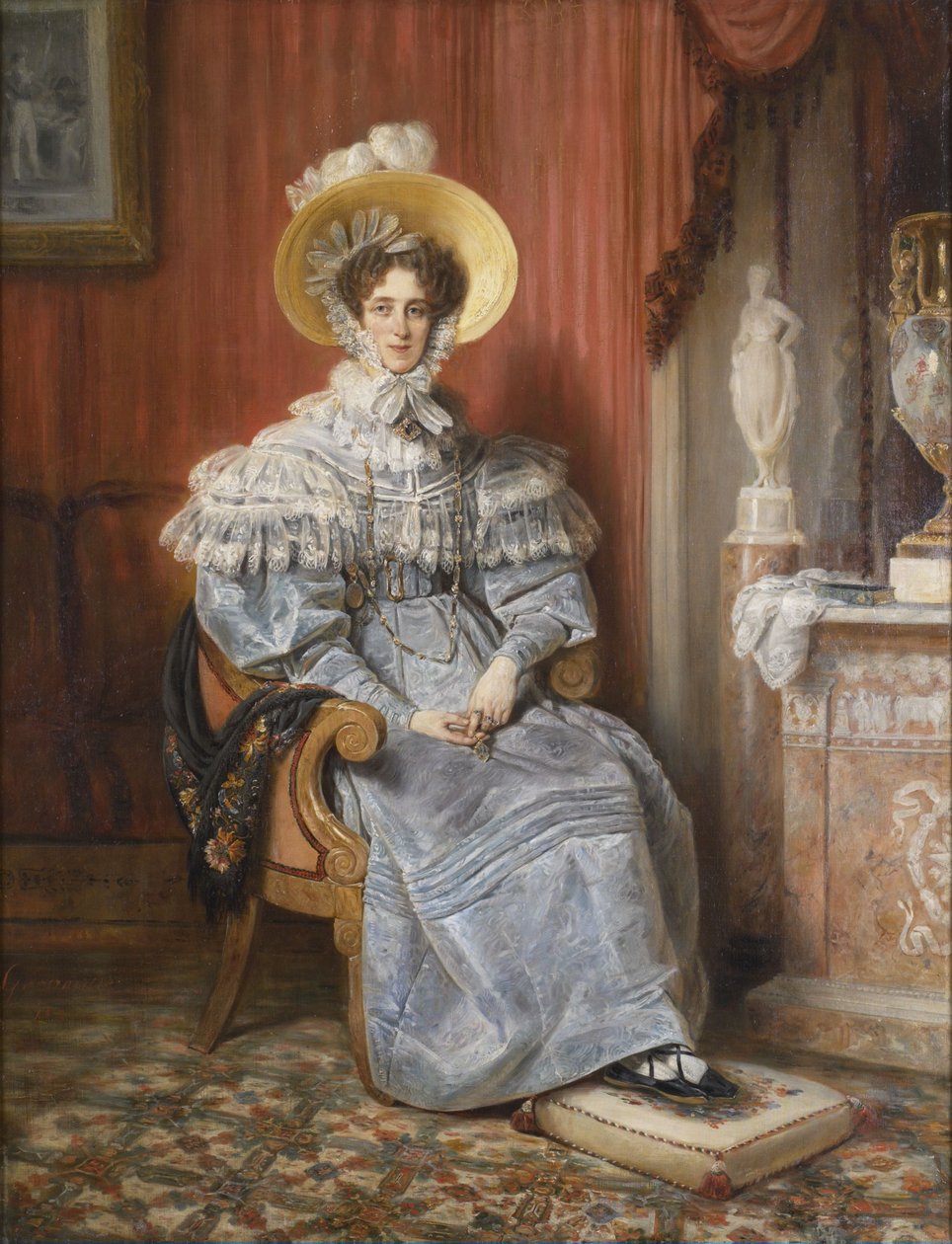 Portræt af Marie Elizabeth Amalie Franziska, prinsesse af Wagram (1784-1849) af Francois Gabriel Guillaume Lepaulle
