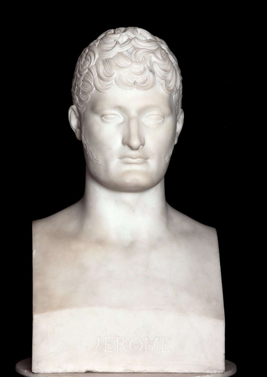 Buste af Jerome Bonaparte (marmor) af Francois Joseph Bosio