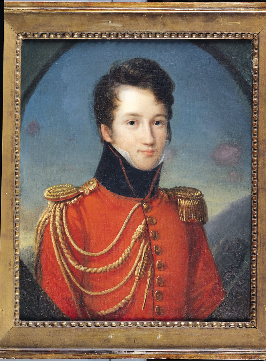 Portræt af Alfred de Vigny (1797-1863) af Francois Josephe Kinson