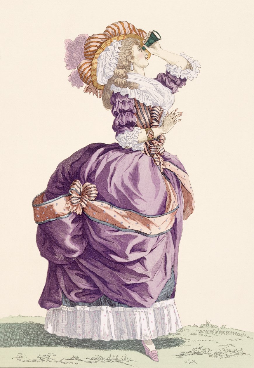 Ung dame, graveret af Le Beau, plade nr. 176 fra 