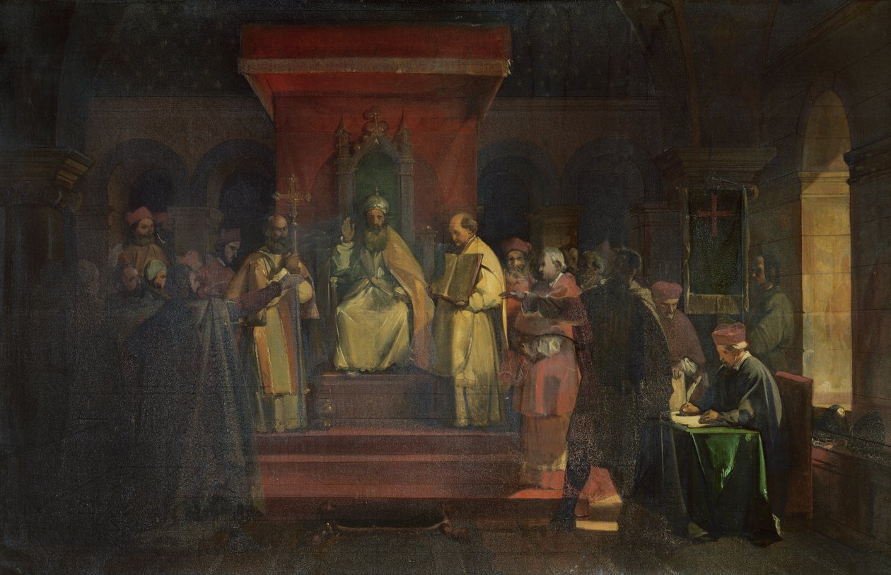 Institut for Tempelherreordenen i 1128, 1840 af Francois Marius Granet