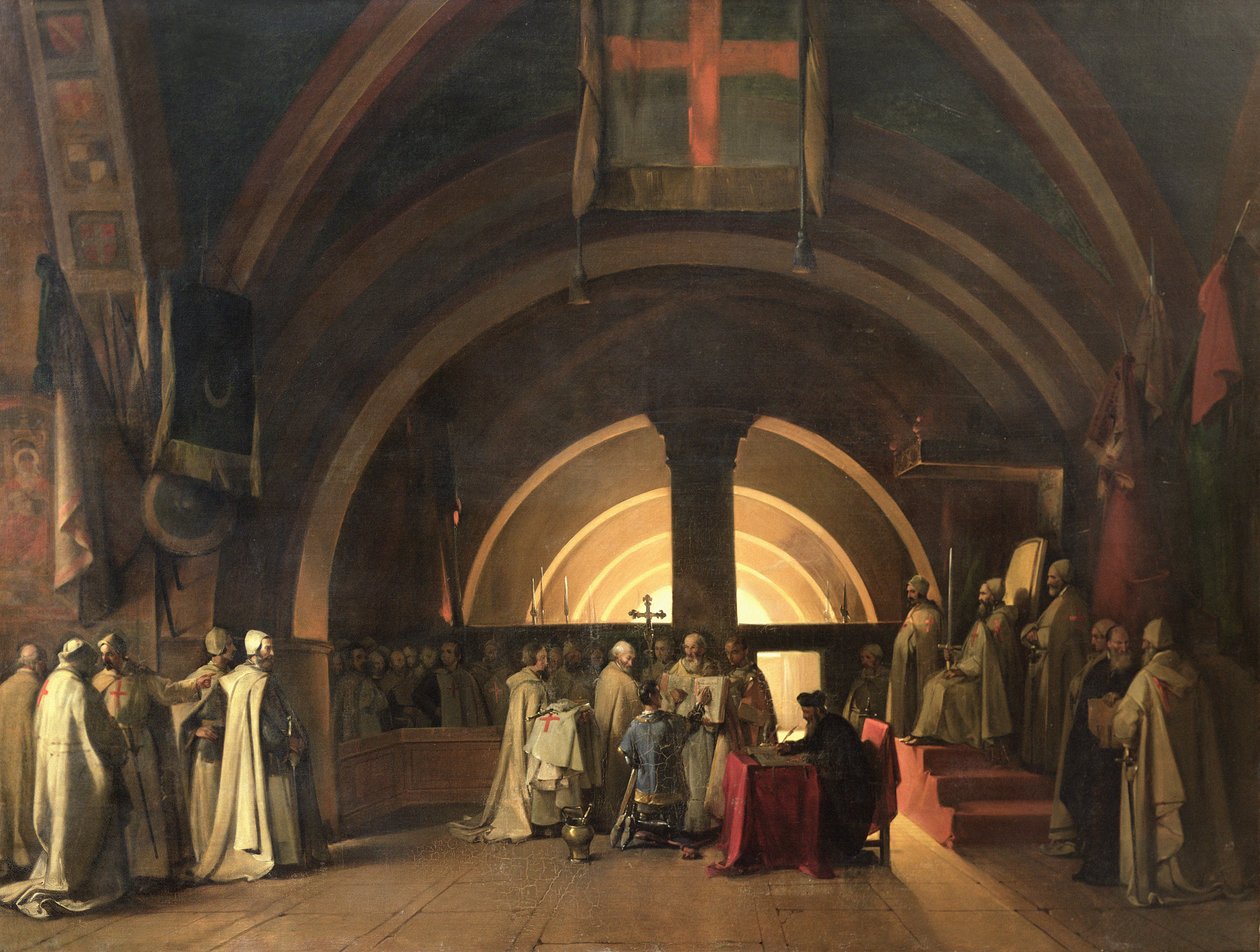 Indsættelsen af Jacques de Molay i Tempelridderordenen i 1295 af Francois Marius Granet