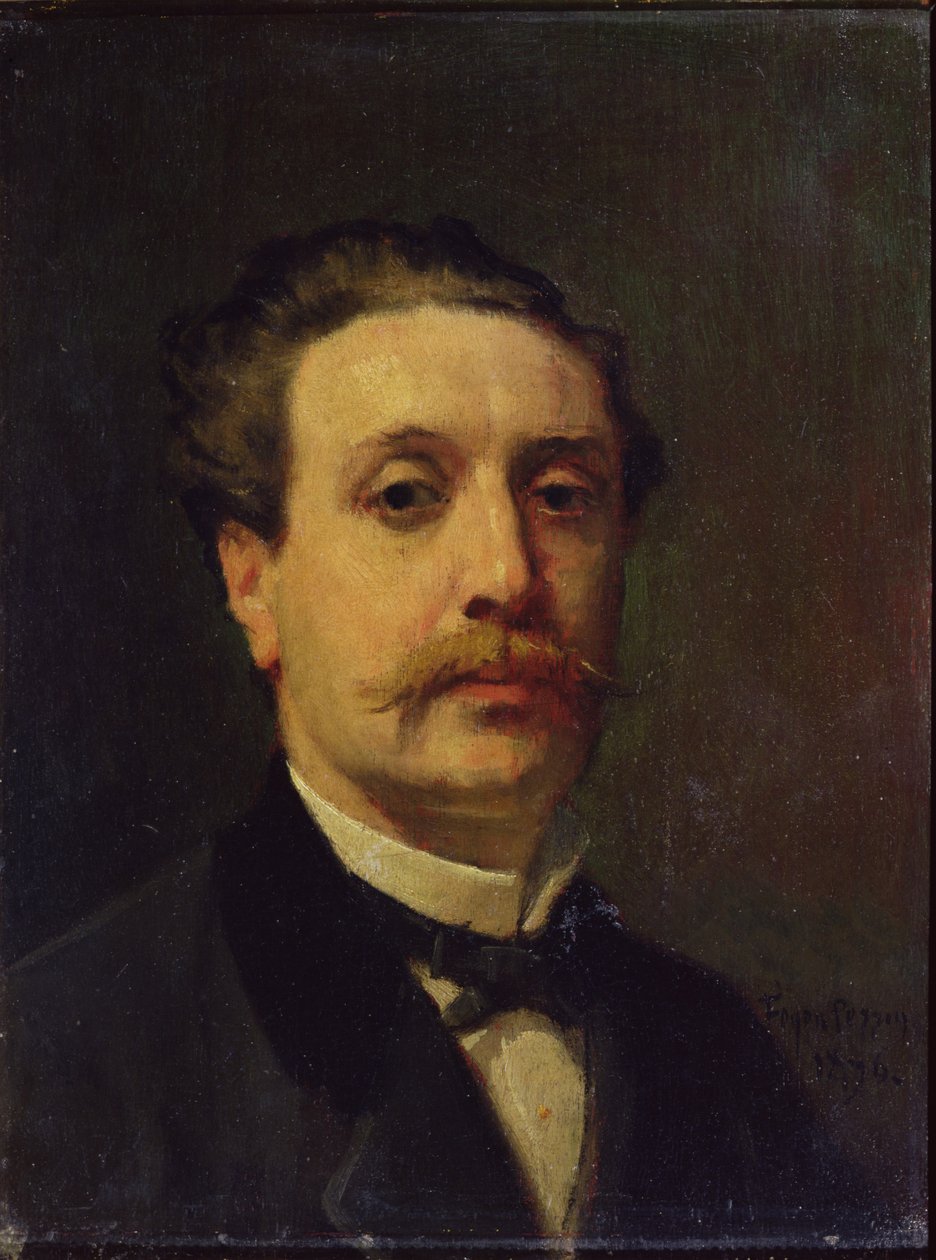 Portræt af Guy de Maupassant (1850-93) 1876 af Francois Nicolas Augustin Feyen Perrin