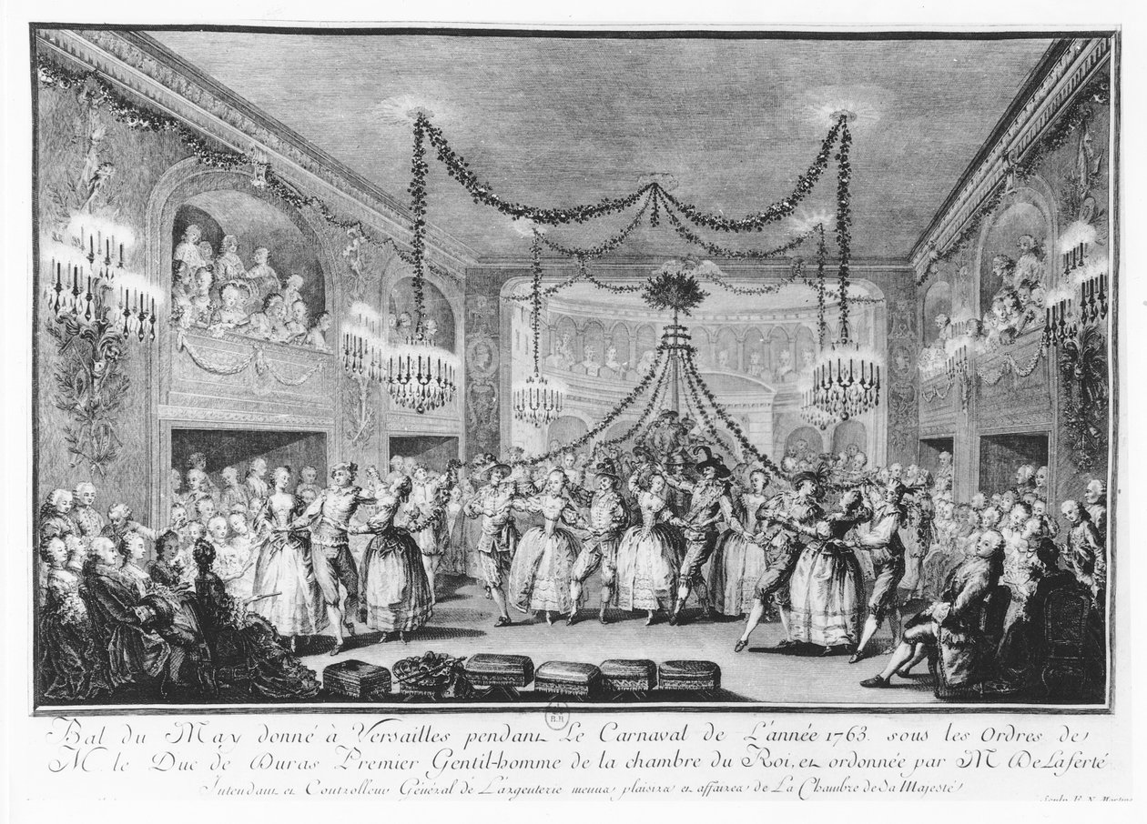 majbal i Versailles under karnevallet i 1763 af Francois Nicolas Martinet
