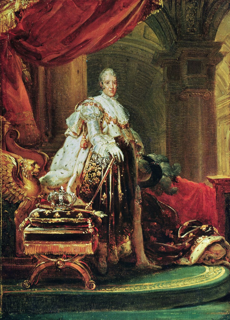 Portræt i fuld længde af Charles X (1757-1836), konge af Frankrig og Navarra (1824-1830), 1825 af Baron François Pascal Simon Gérard