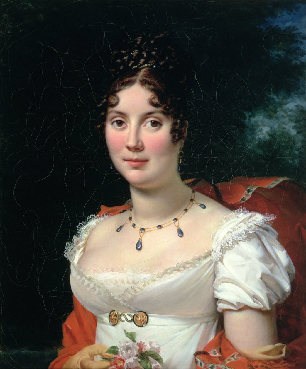 Portræt af en dame i en Empire-kjole af Baron François Pascal Simon Gérard