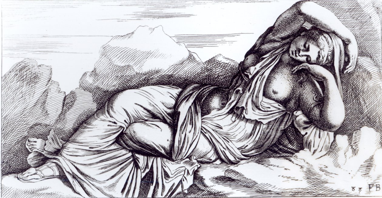 Cleopatra taget til Rom i Triumf af Augustus, ca. 1653 af Francois Perrier