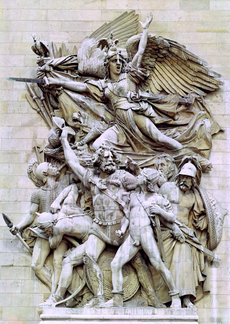 La Marseillaise, detalje fra den østlige side af Triumfbuen, 1832-35 af Francois Rude