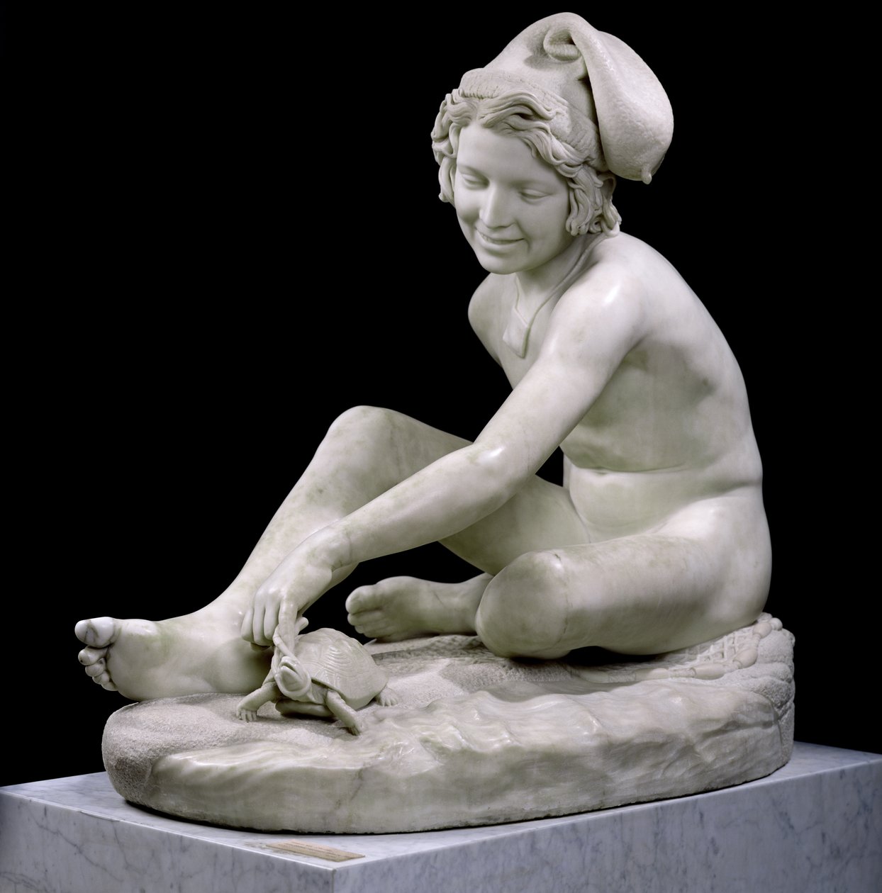 Den napolitanske fisker, 1833 (marmor) af Francois Rude