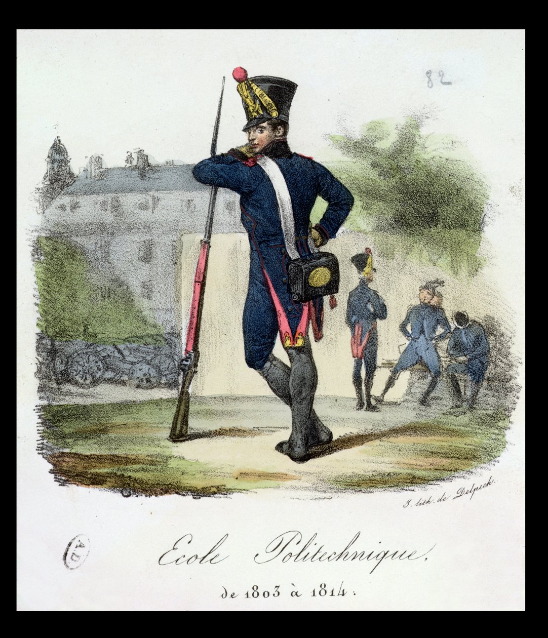 En elev i militæruniform fra Ecole Polytechnique, 1803-14 af Francois Seraphin Delpech