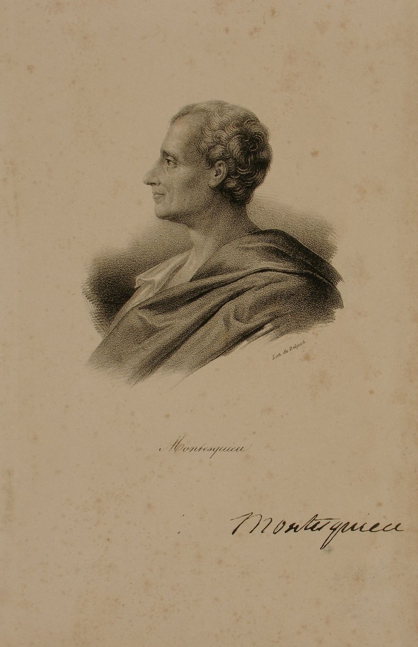 Charles Louis de Secondat, Baron de Montesquieu (1689-1755) af Francois Seraphin Delpech
