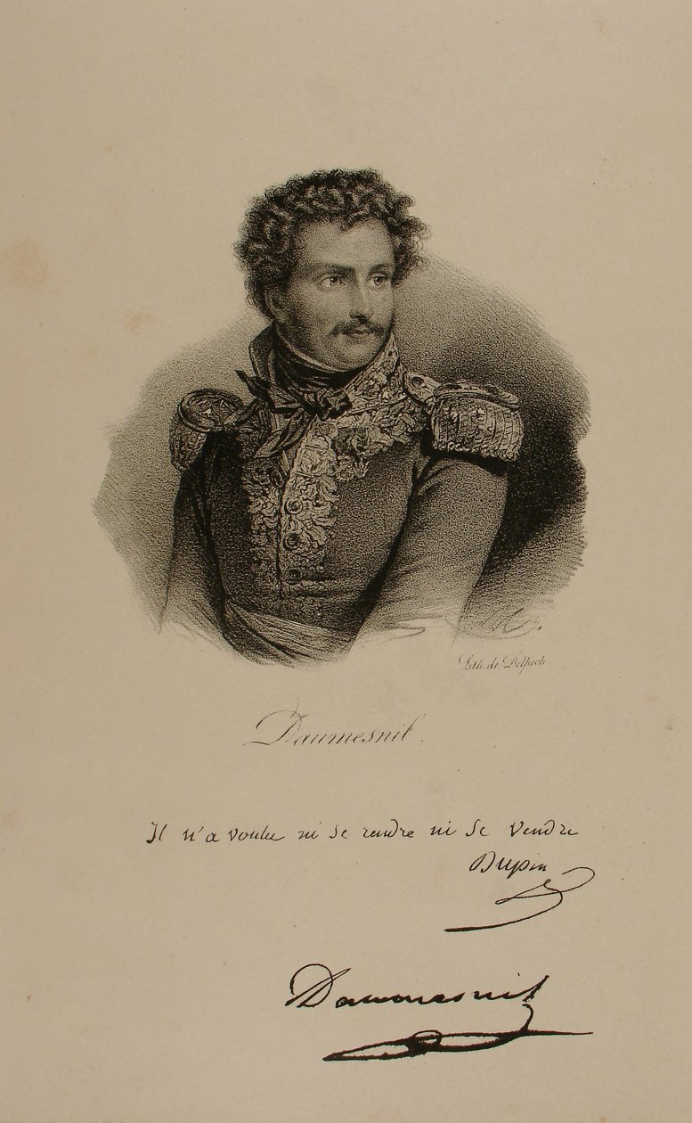 Portræt af baron Pierre Yriex Daumesnil (1777-1832) af Francois Seraphin Delpech