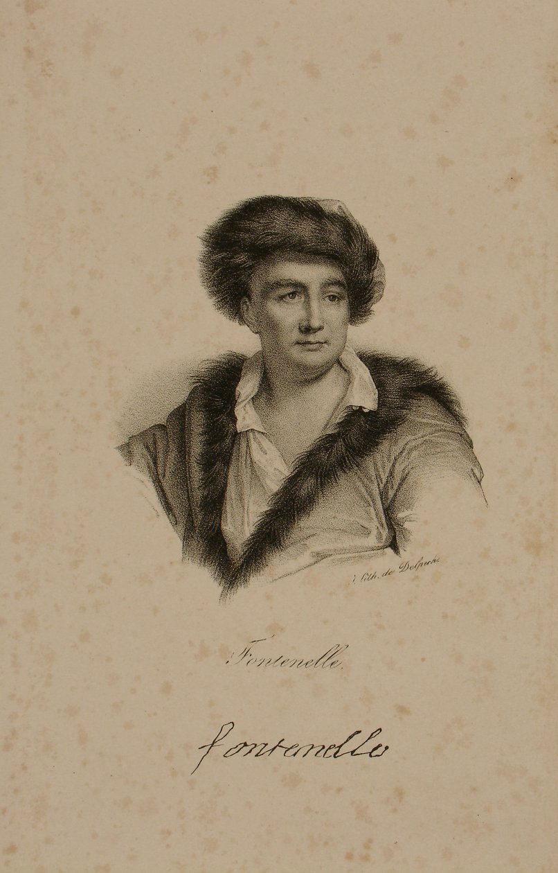 Portræt af Bernard le Bovier de Fontenelle (1657-1757) af Francois Seraphin Delpech