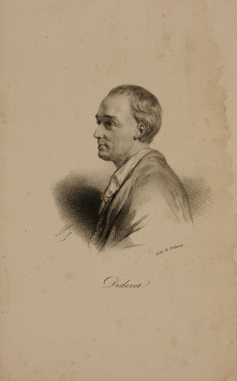 Portræt af Denis Diderot (1715-84) af Francois Seraphin Delpech