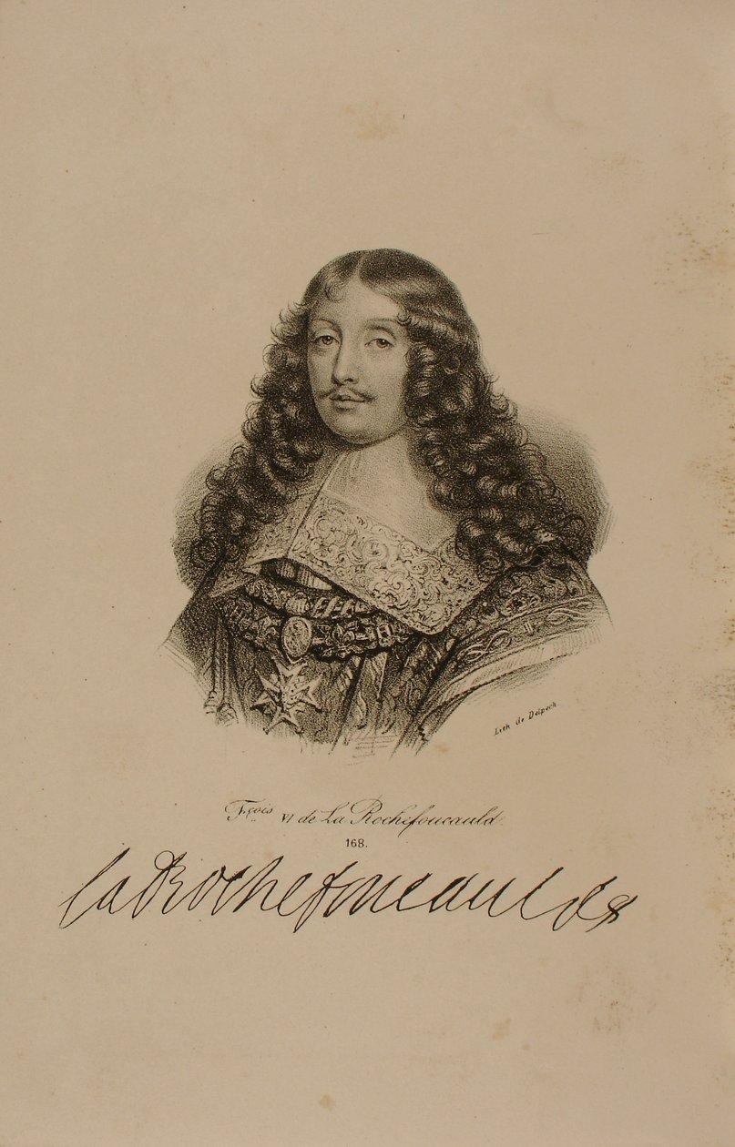 Portræt af Francois VI (1613-80) hertug af La Rochefoucauld af Francois Seraphin Delpech