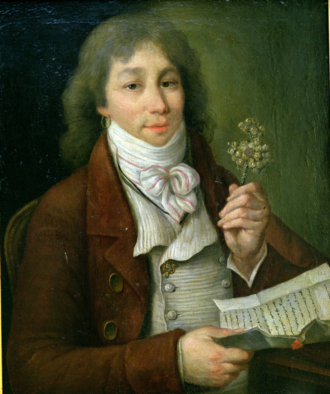 Portræt af Fabre dEglantine (1750-94) med sin gyldne eglantine af Francois Thomire