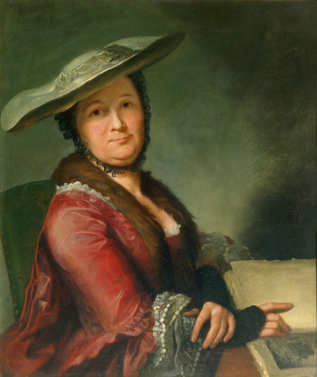 Madame Roubiliac, ca.1760 af Francois Vispre