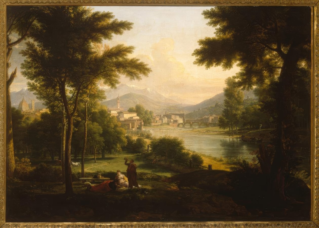 Firenze, byudsigt/maleri, 1813, af F.X.Fabre af Francois Xavier Fabre