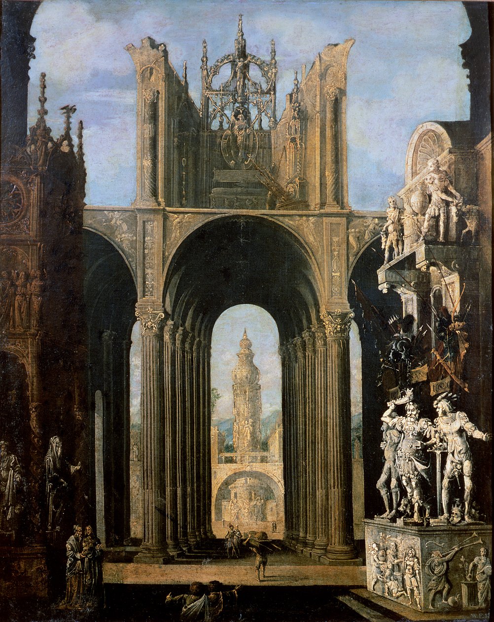 Arkitektonisk fantasi af Francois de Nome
