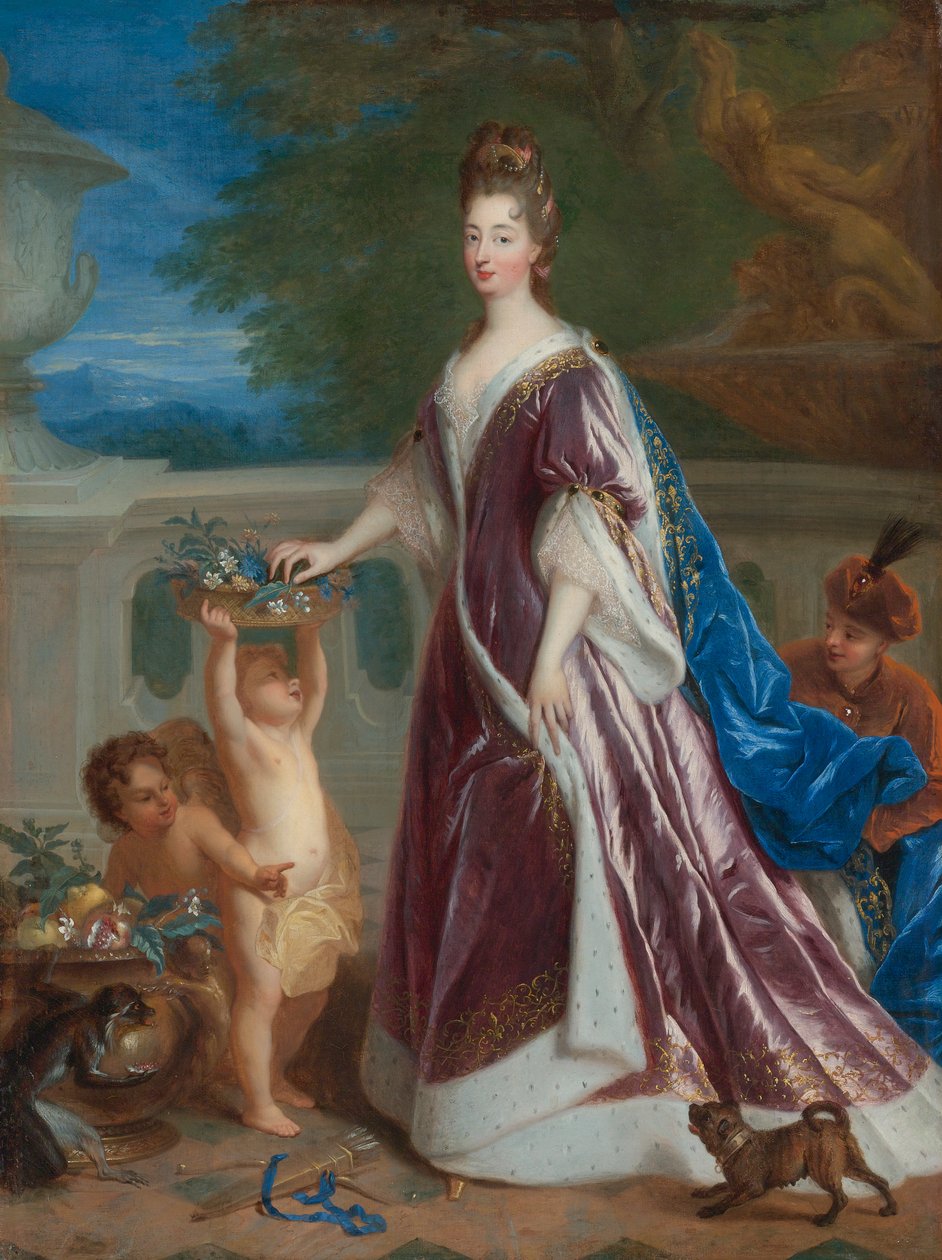 Portræt af Louise Bénédicte de Bourbon-Condé, hertuginde af Maine af Jean François de Troy