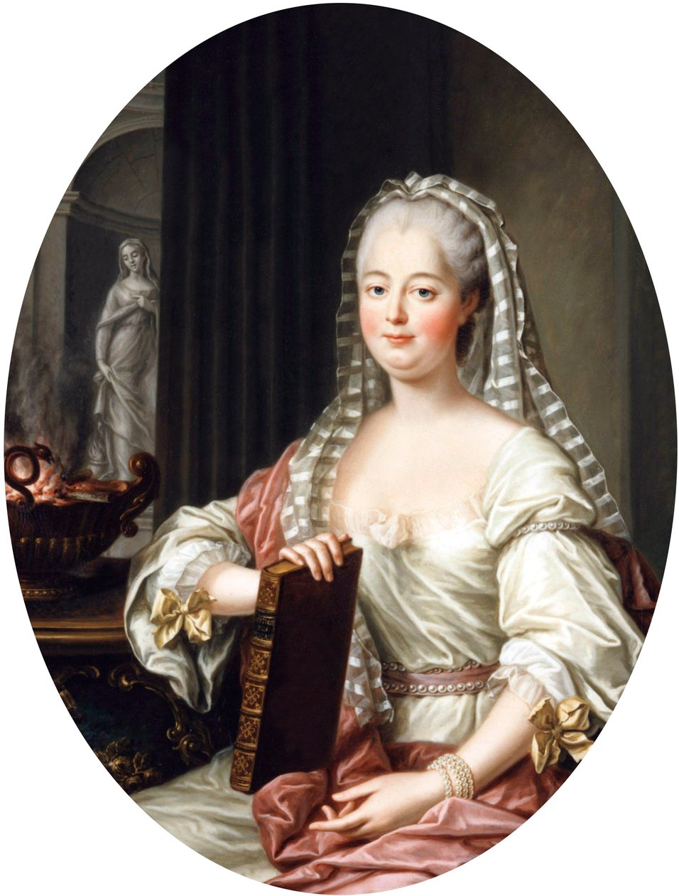 Jeanne Antoinette Poisson, Madame de Pompadour, ca. 1763 af Francois Hubert Drouais