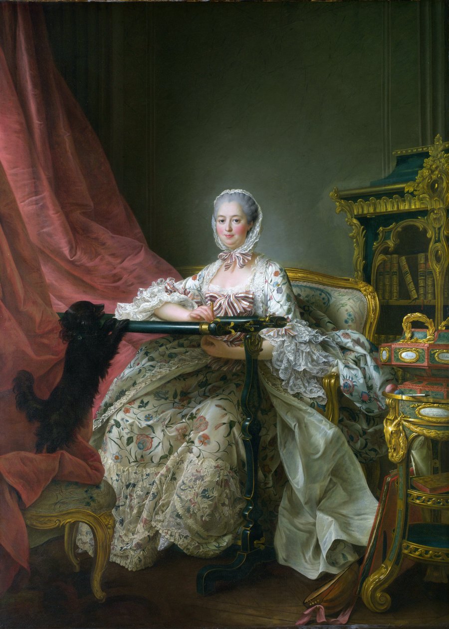 Madame de Pompadour ved hendes broderivævestol af Francois Hubert Drouais
