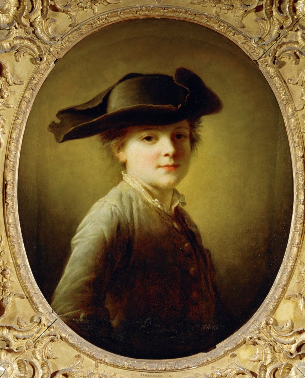 Jeune garcon au tricorne - ung dreng med trehjørnet hat ... af Francois Hubert Drouais