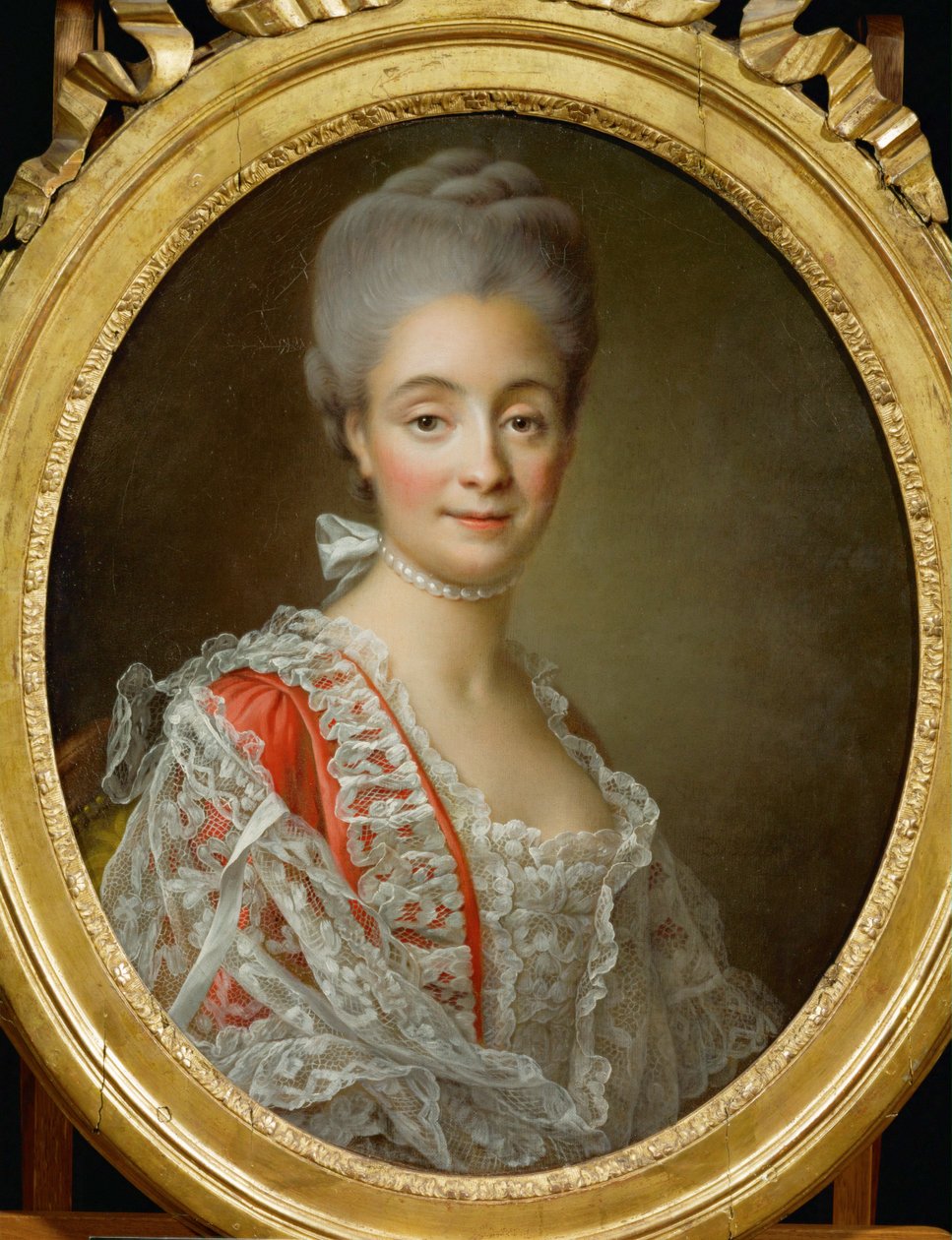Portræt af fru Jacques-Benoit Loys af Francois-Hubert Drouais