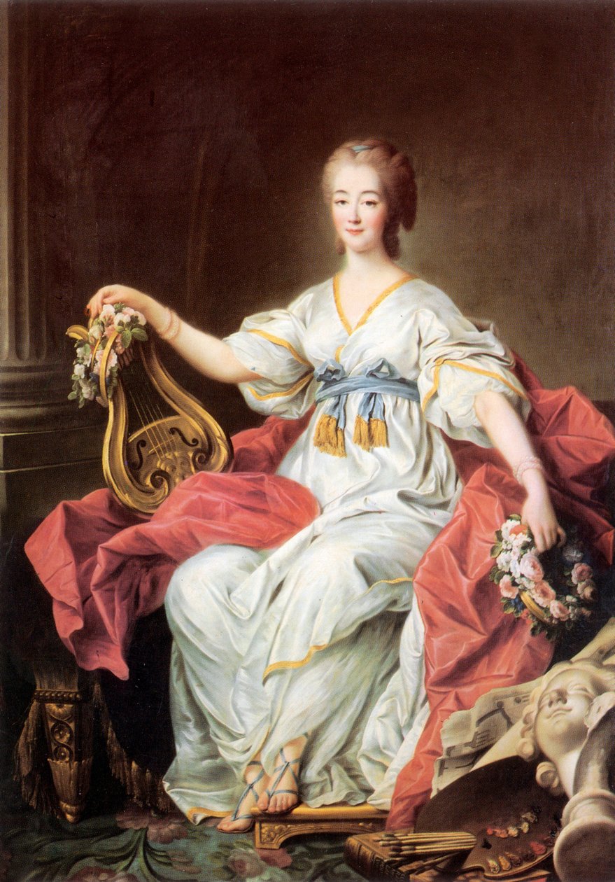 Portræt af grevinde Jeanne (Becu) du Barry af Francois Hubert Drouais