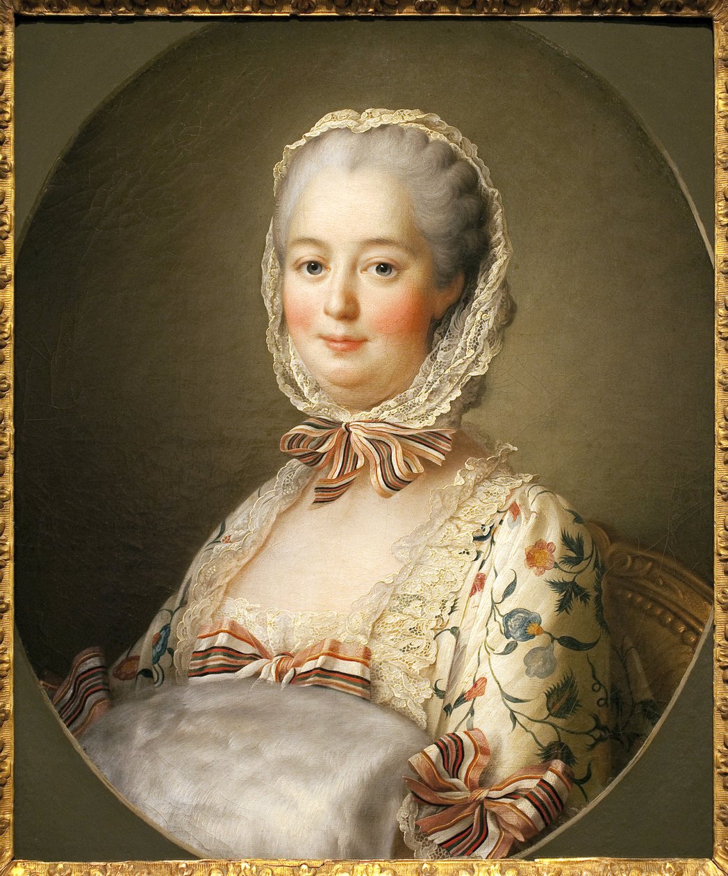 Portræt af markisen af Pompadour (Jeanne Antoinette Poisson af Francois Hubert Drouais