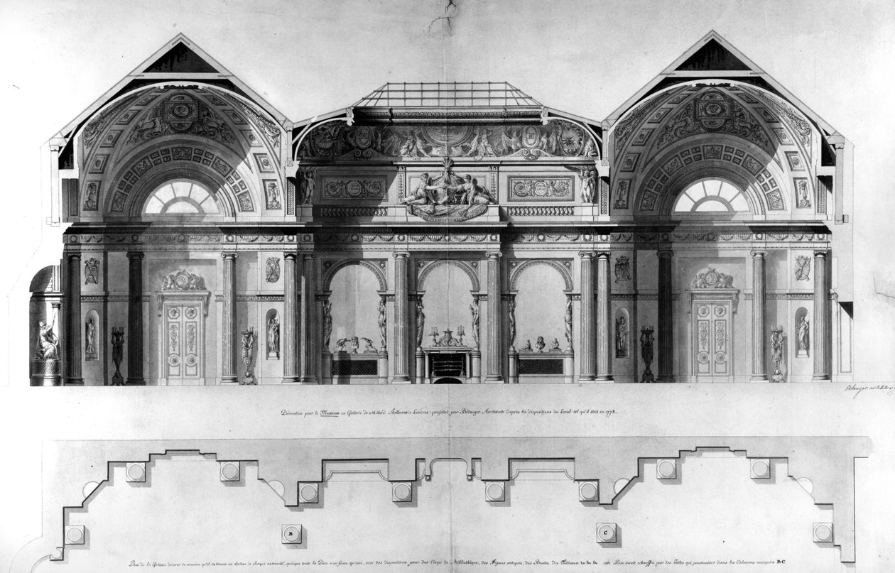 Design til Gallery of Lansdowne House, London af Francois Joseph Belanger