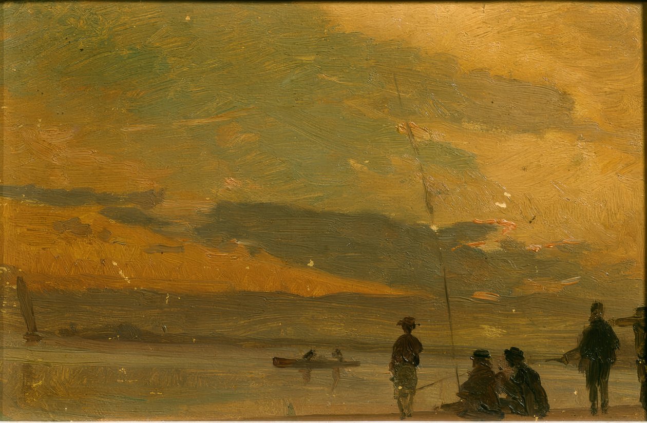 Fiskere i daggryet af Francois-Louis-David Bocion