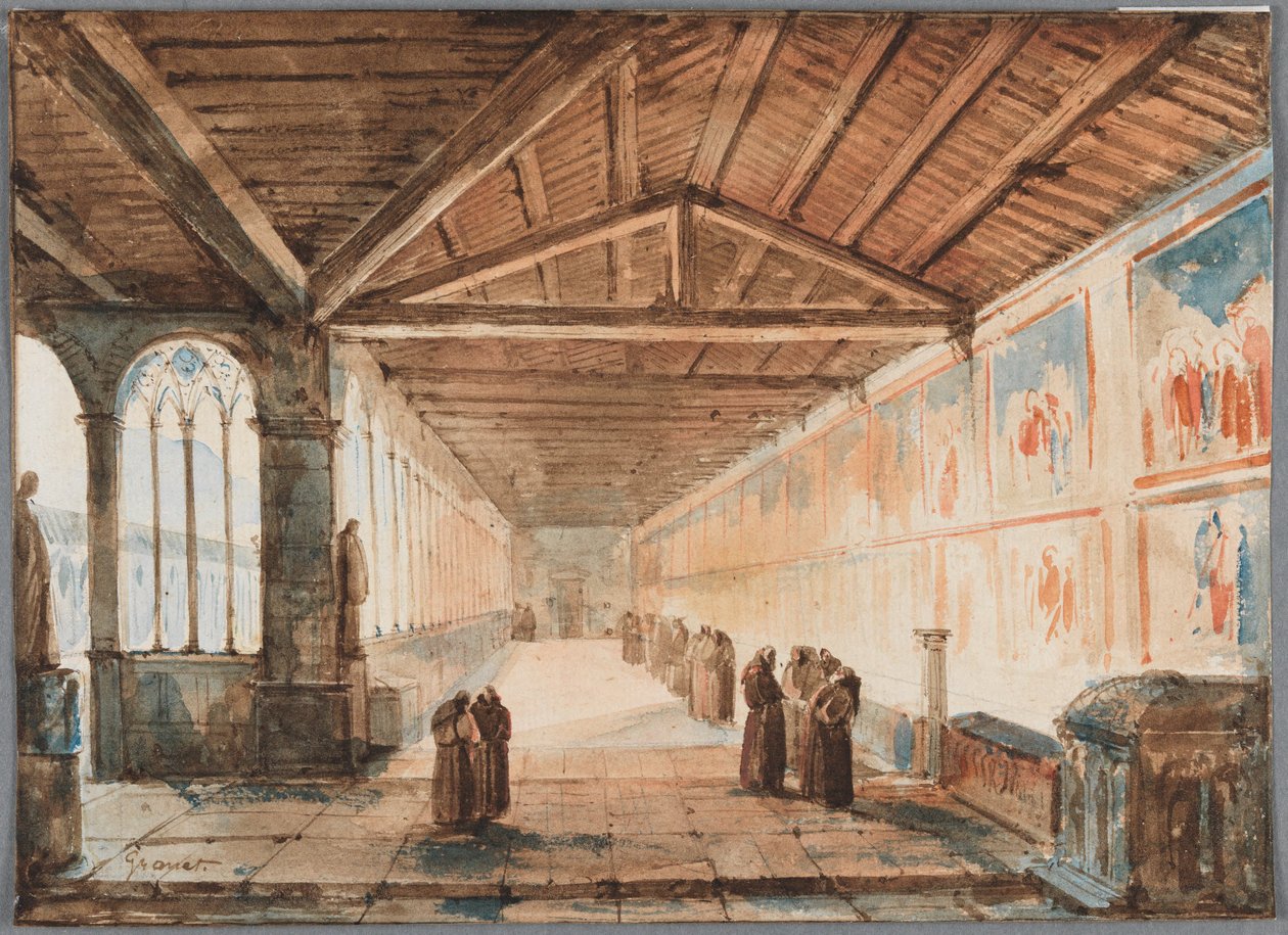 Campo Santo di Pisa, nordlige korridor af Francois-Marius Granet